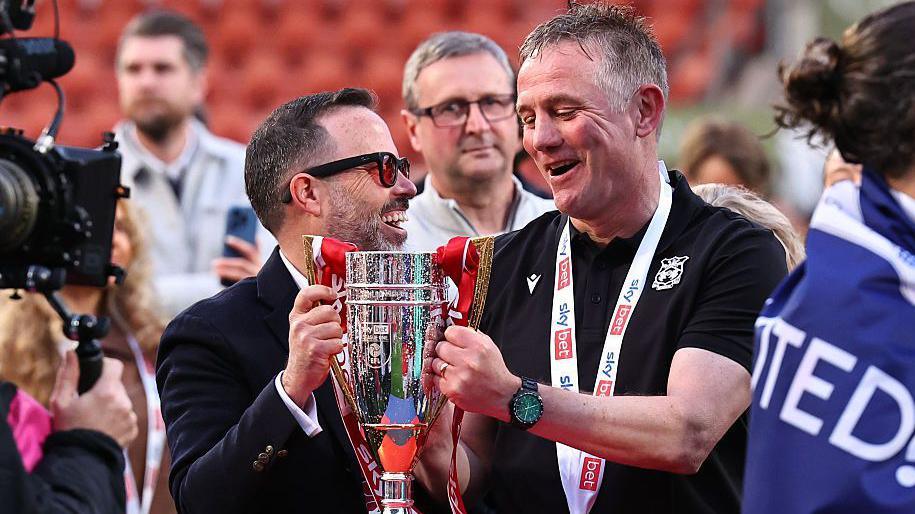 Wrexham CEO Michael Williamson and manager Phil Parkinson 