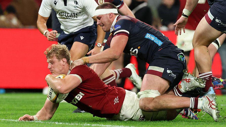 Jac Morgan scored the Lions' fifth try
