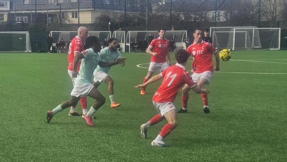 Action from Jersey Bulls v AFC Croydon Athletic