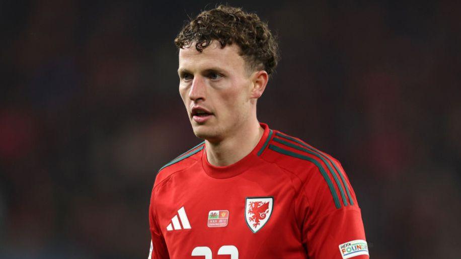 Nathan Broadhead in action for Wales