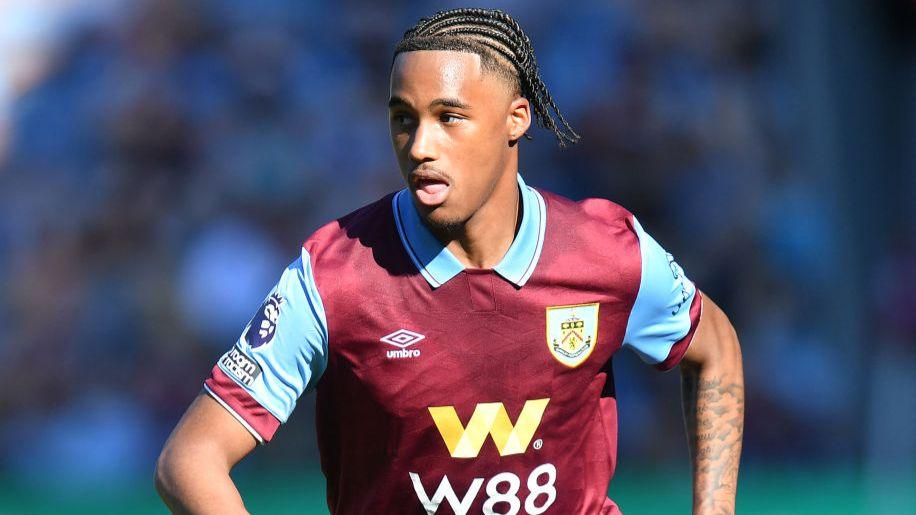 Wilson Odobert in action for Burnley