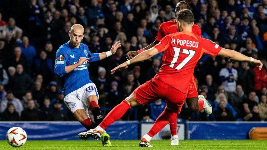 Vaclav Cerny scores against FCSB