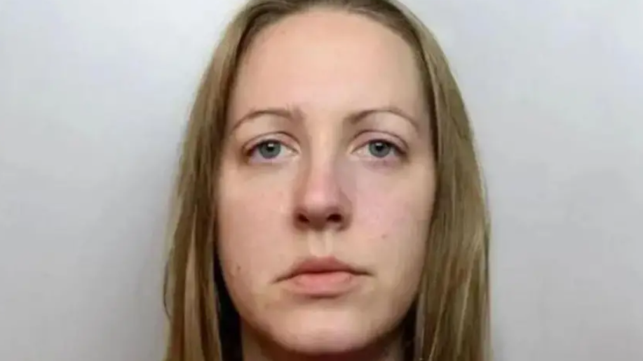 Lucy Letby looks straight ahead, unsmiling, in her police mugshot