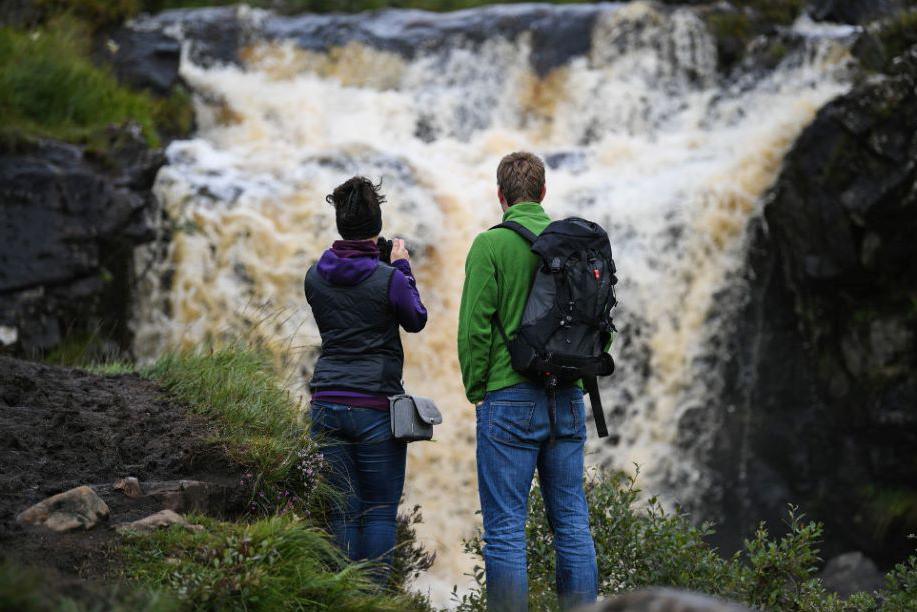 Tourists at the Fairy Pools