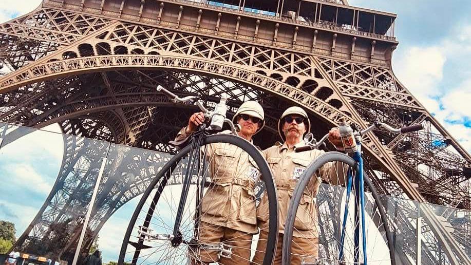 Matt Richardson and Bill Pollard at the eiffel tower