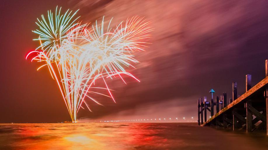 Fireworks light up the sky as they are launched at Southend Seafront at a previous event in 2019