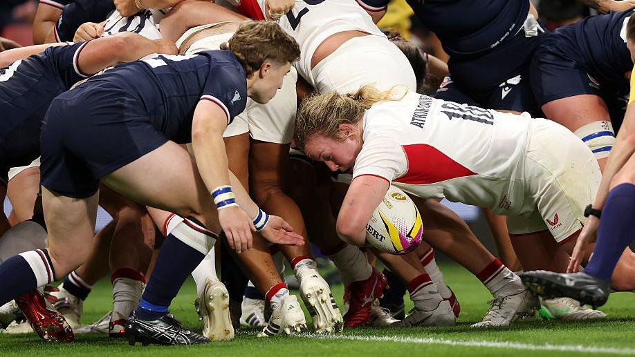 Lark Atrkin-Davies powers over for England