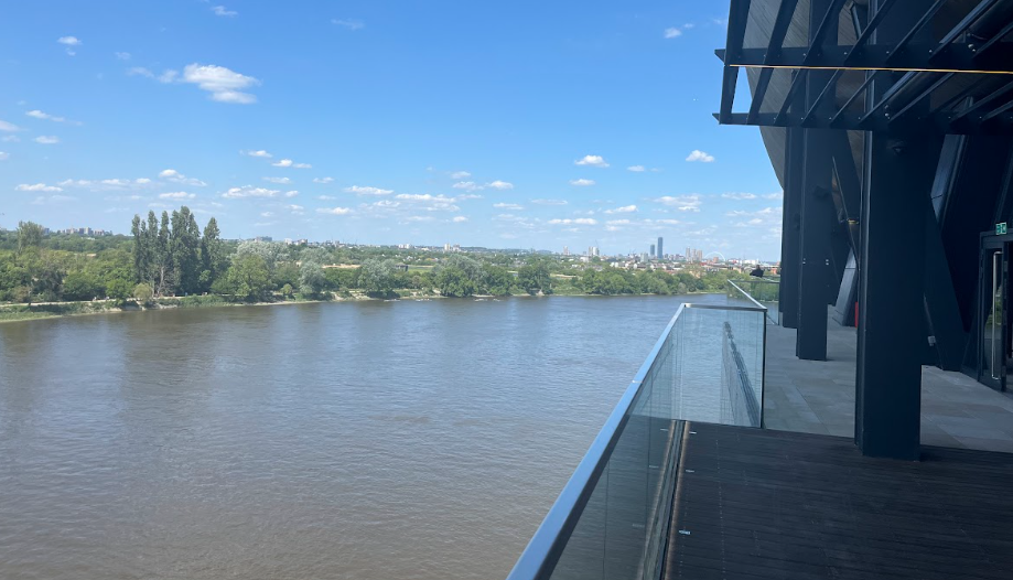 A terrace overlooking The Thames from the Riverside stand