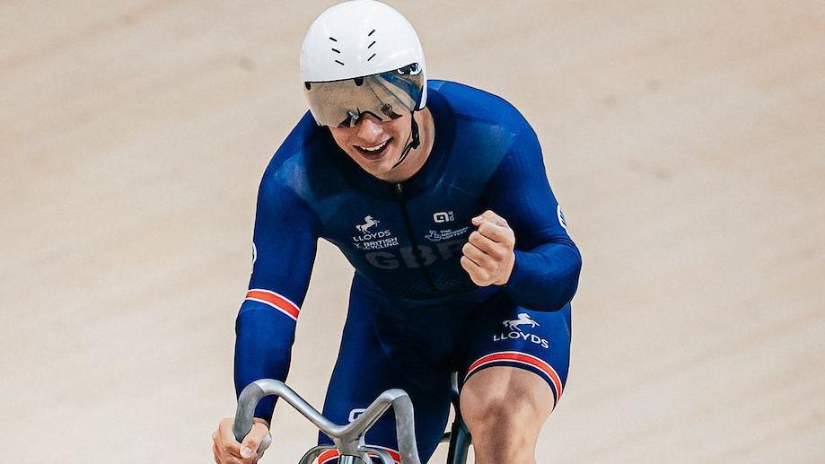 Britain's Matt Richardson celebrates