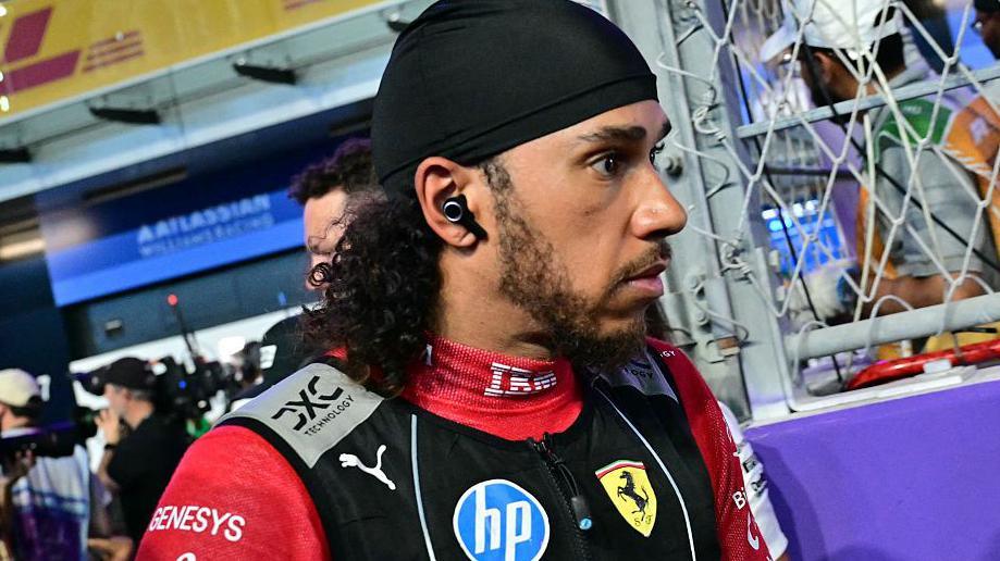 Lewis Hamilton wearing a skull cap following the Saudi Arabian Grand Prix