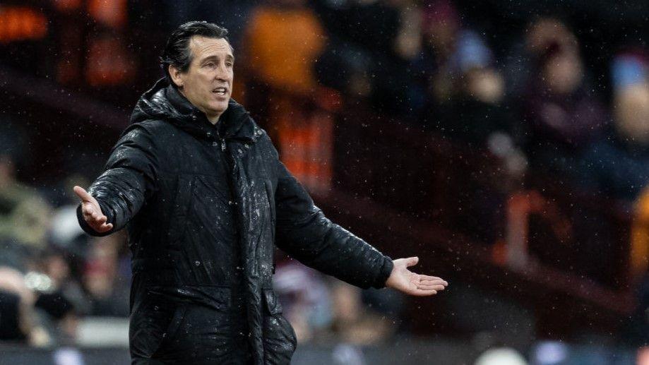 Aston Villa manager Unai Emery during his team's 2-2 draw with Crystal Palace