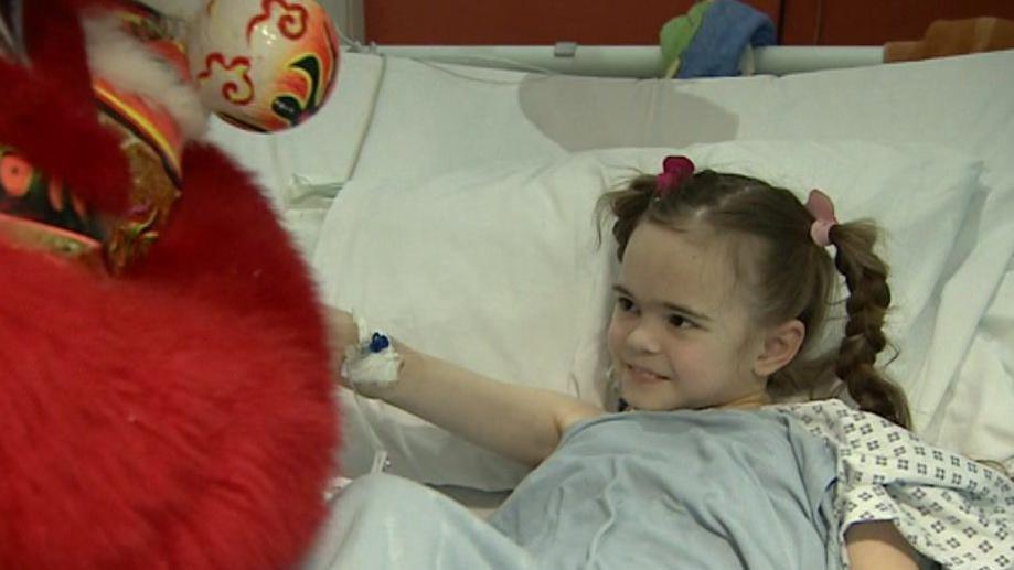 Laura in Birmingham Children's Hospital