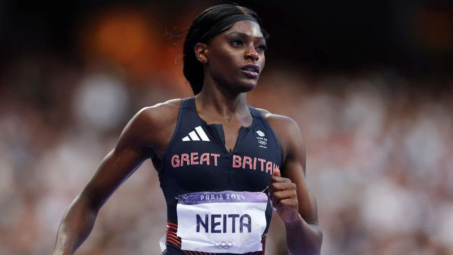 Great Britain's Daryll Neita compete at the Paris 2024 Olympics