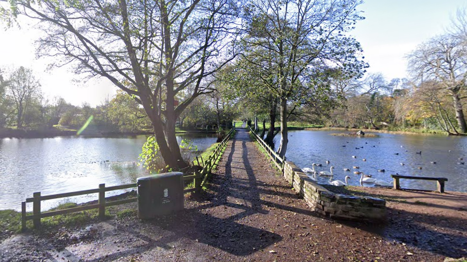 Wellington Basin, a walk way with a lake on either side