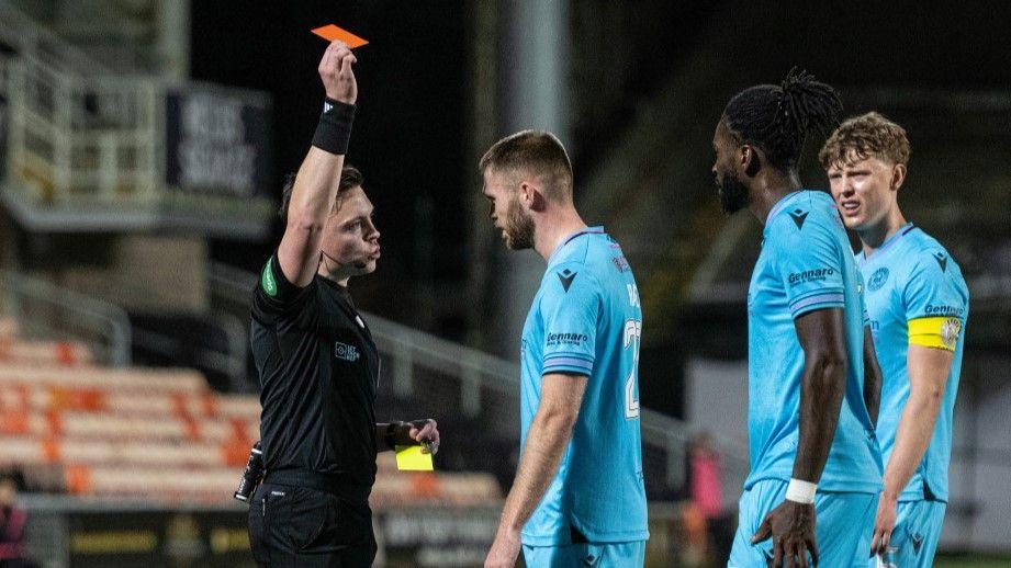 Marcus Fraser was sent off after conceding a second penalty