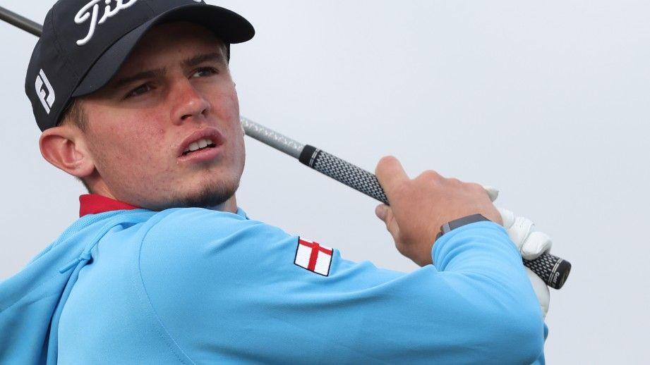 Tyler Weaver hitting a golf shot