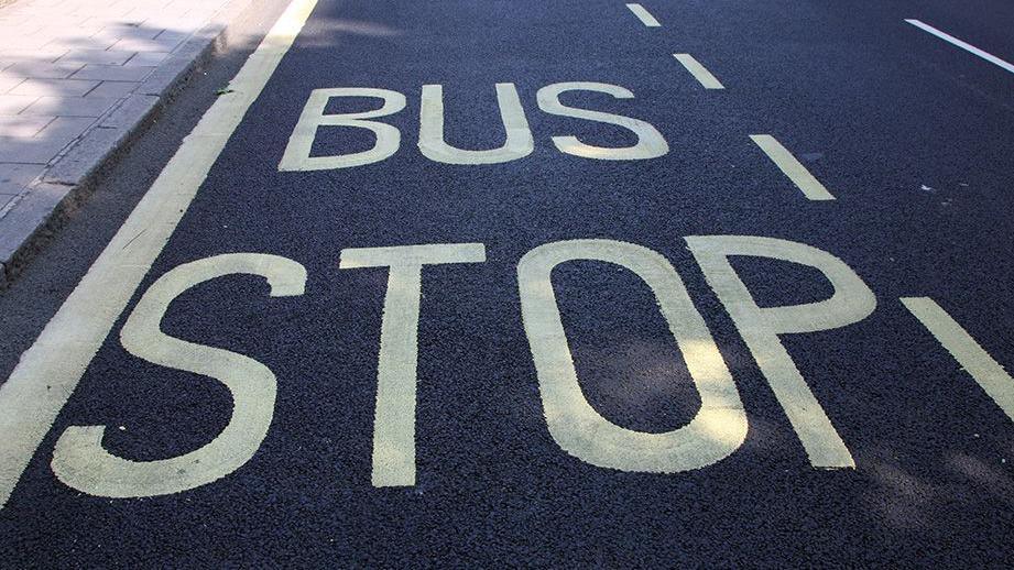 Bus stop sign