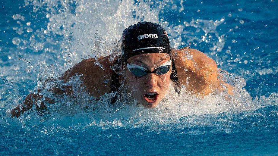 Swimmer Gretchen Walsh in action in Rome