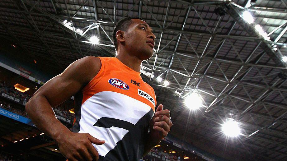 Israel Folau playing for Greater Western Sydney Giants
