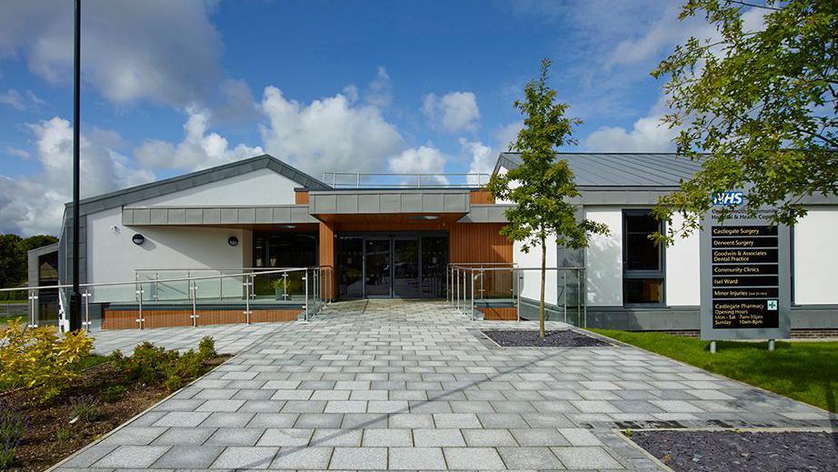 The outside of the Castlegate & Derwent Surgery site on Isel Road in Cockermouth, Cumbria