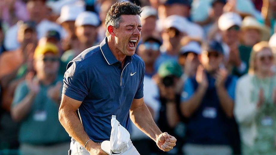 Rory mcilroy celebrating