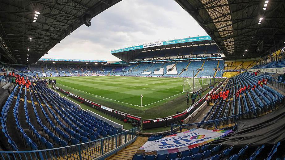 Elland Road image taken from the stands when the stadium is empty