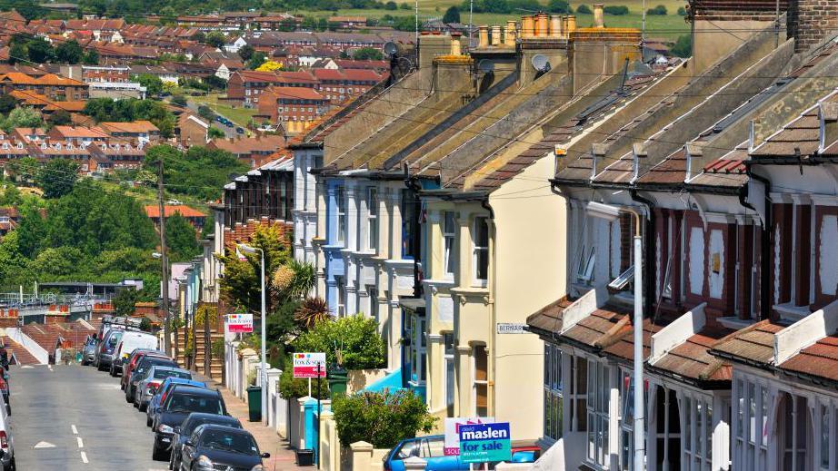 Terraced houses in Kemptown, Brighton and Hove