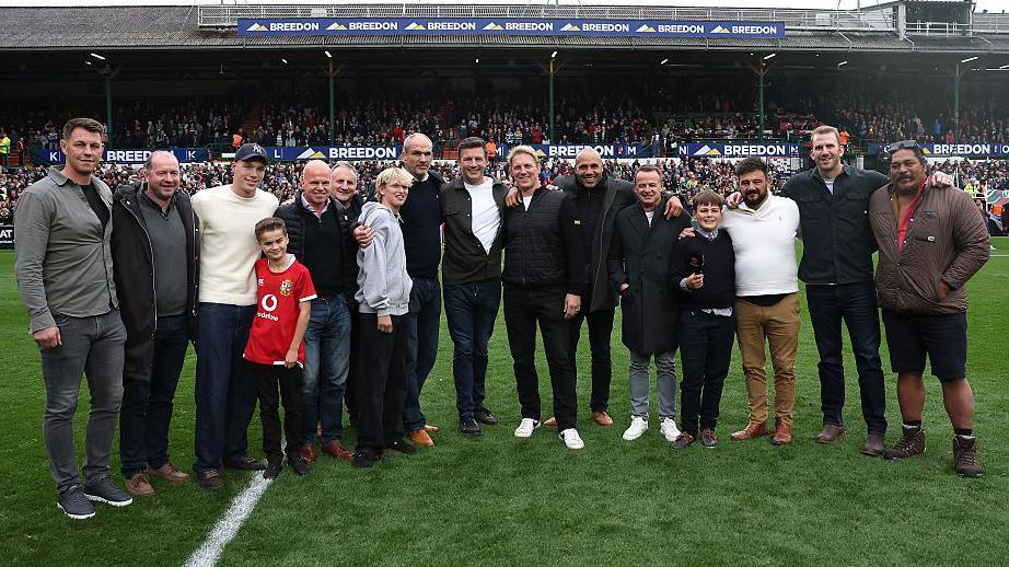 Lewis Moody and former Leicester team-mates