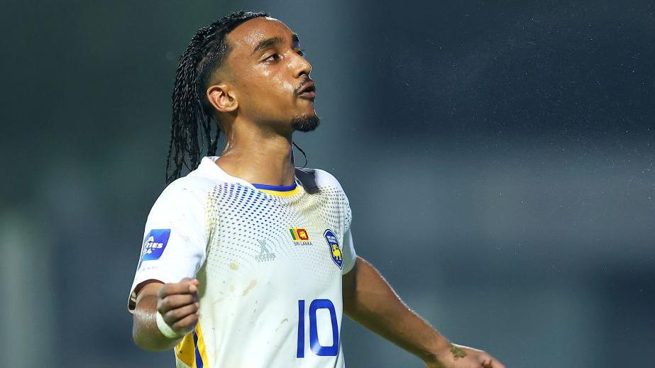 Dillon De Silva in action for Sri Lanka national side