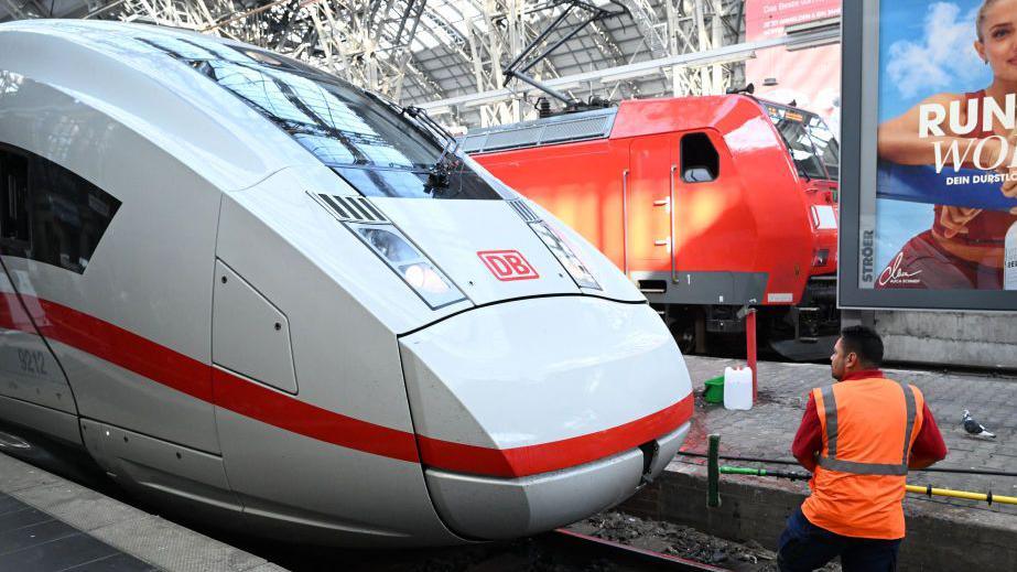 The high-speed ICE train in Hamburg had travelled from Frankfurt (file pic)