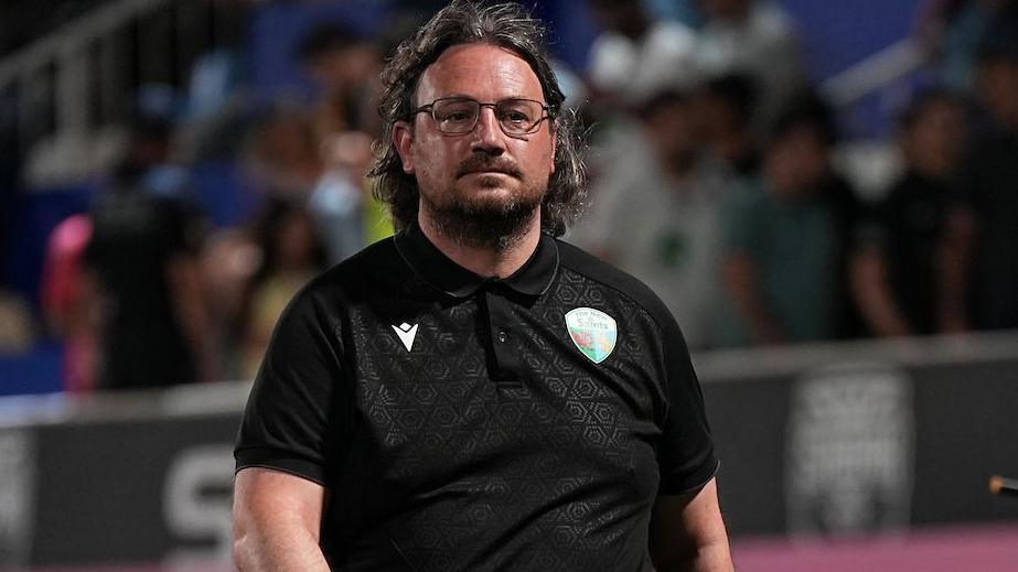 Craig Harrison on the touchline