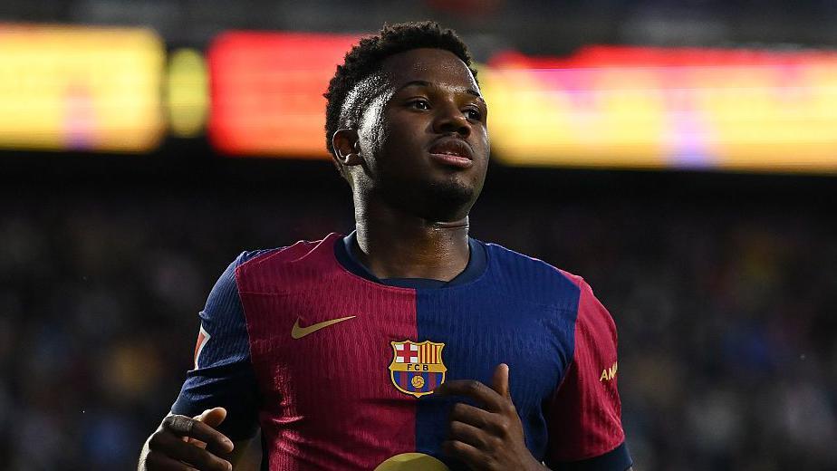 Ansu Fati playing for Barcelona