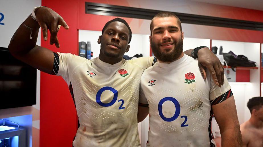 George Martin with Maro Itoje