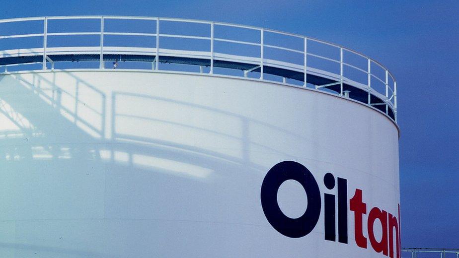 Close up of oil storage