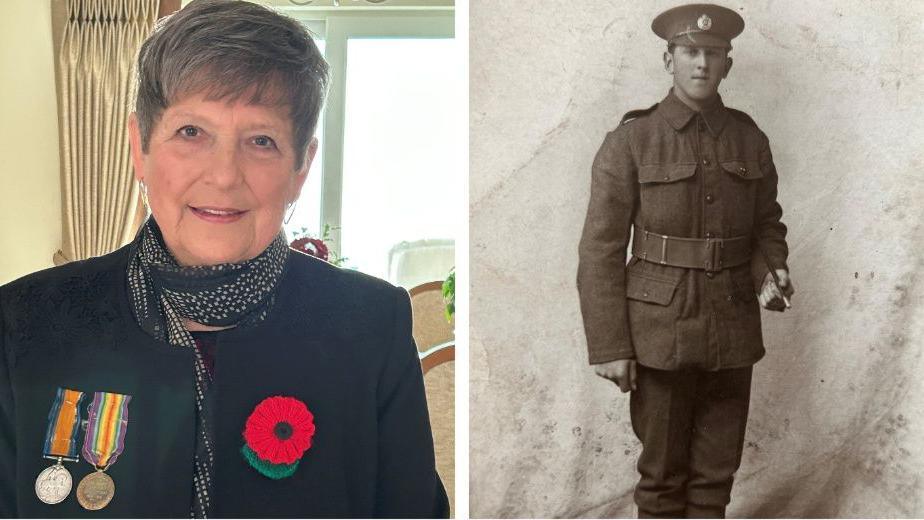 Delyth Taylor a'i thad-cu, John Morgan Jones 