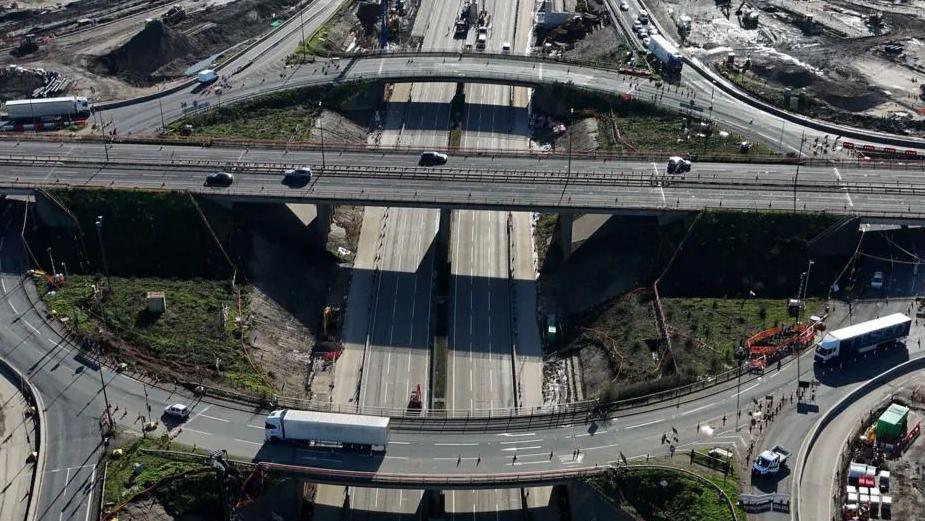 The M25, Junction 10 from the sky