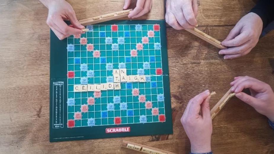 Gaelic Scrabble board