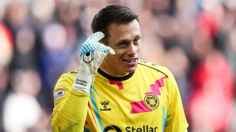 Alexander Schwolow kept 15 clean sheets for Hearts last season