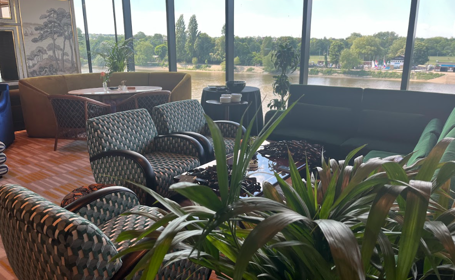 One of the many lounges in the Riverside stand