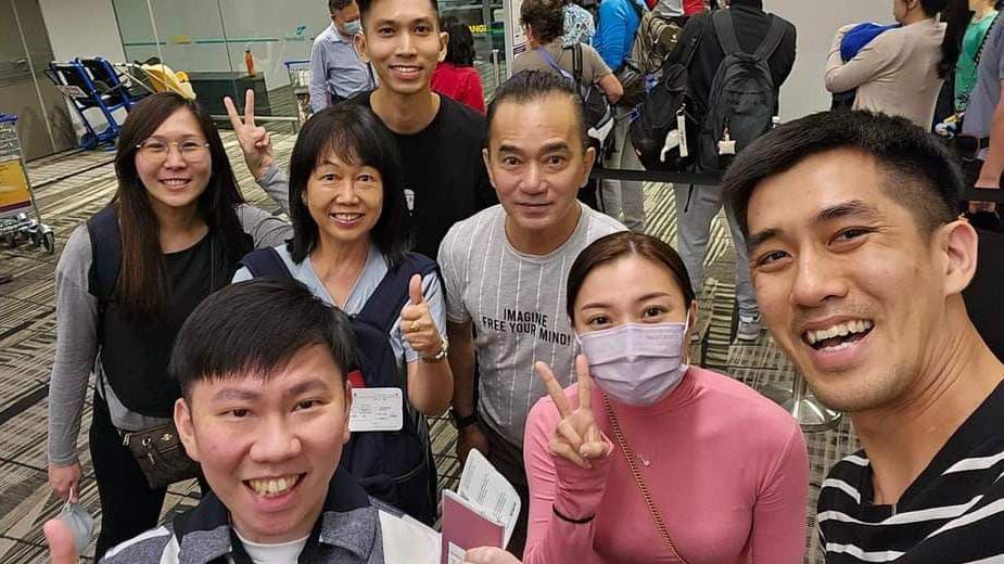 Khoo Boo Leong (right) and his wife Saw Rong (second from right) were on a two-week Europe tour with five others