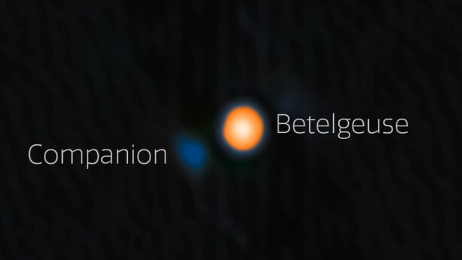 A picture of Betelgeuse and it's companion star.