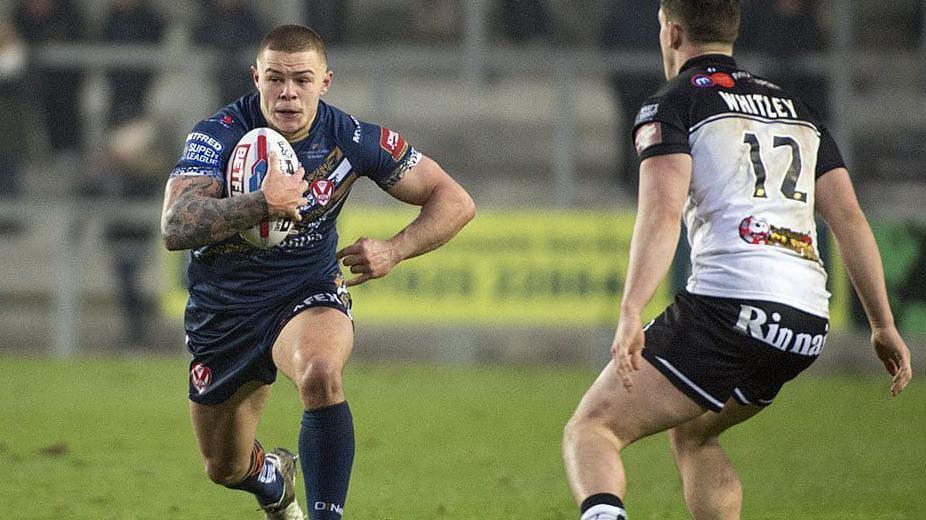 Jonah Cunningham in action during his rugby league playing days 