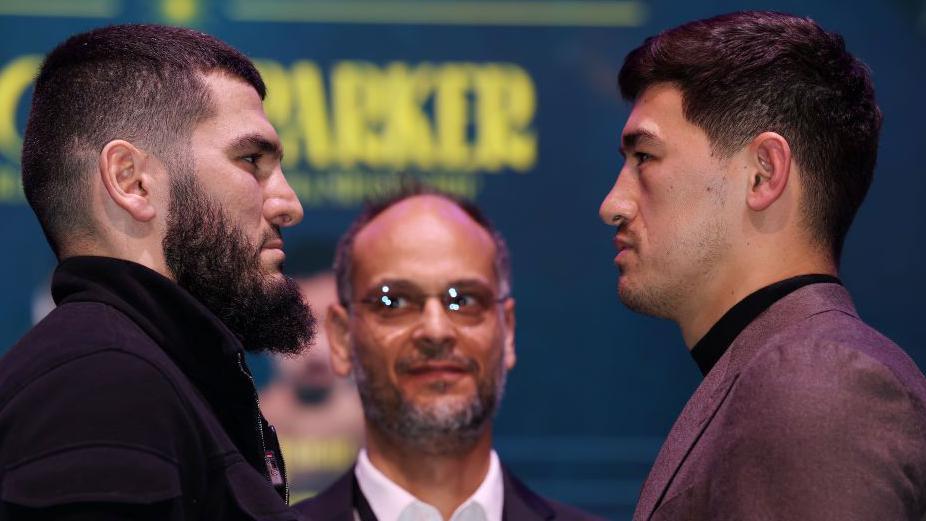 Artur Beterbiev faces off with Dmitry Bivol