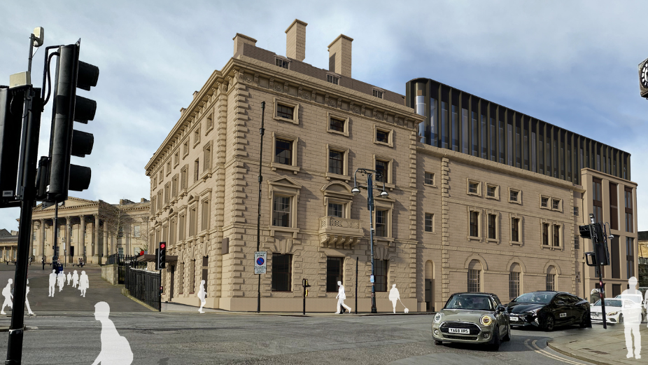 An artist's impression of the George Hotel shows how the four-storey building will look.