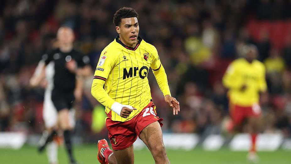 Caleb Wiley playing for Watford