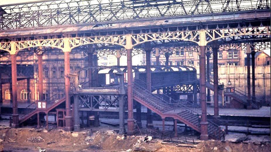 View across the station during its demolition