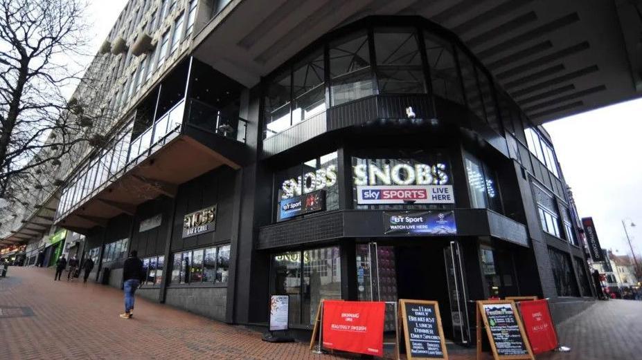 Exterior of Snobs's current home in Smallbrook Queensway