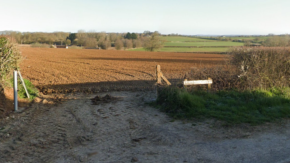 Open land on the outskirts of Marnhull