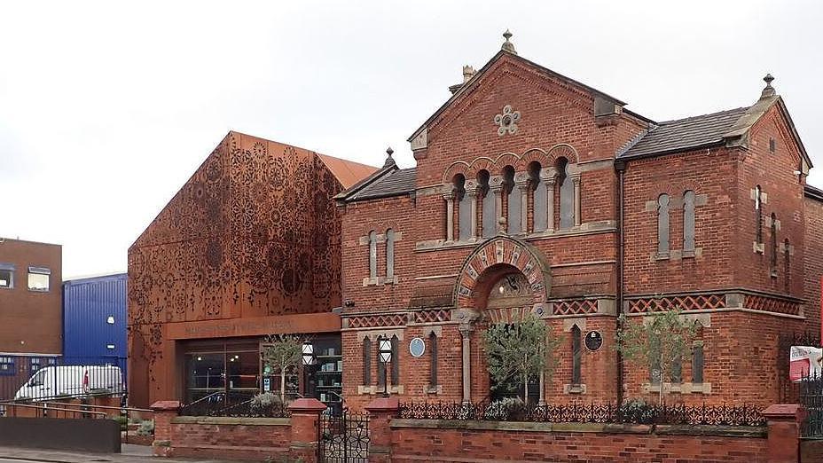 External view of the Manchester Jewish Museum on Cheetham Hill Road, Manchester 