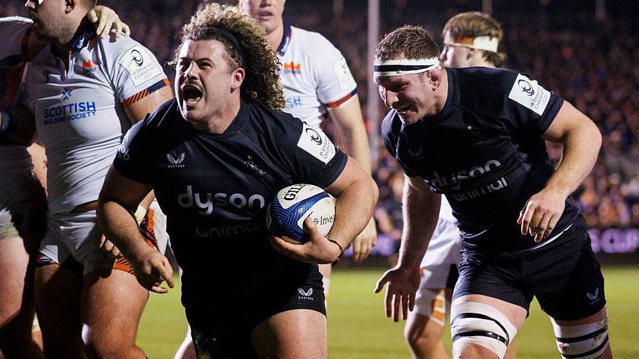 Alfie Barbeary celebrates